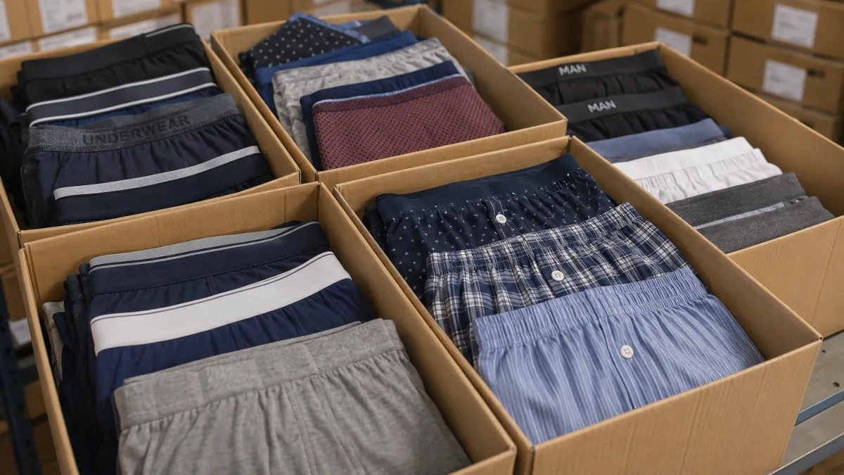 Stock di intimo uomo: boxer, slip e canottiere non collocati